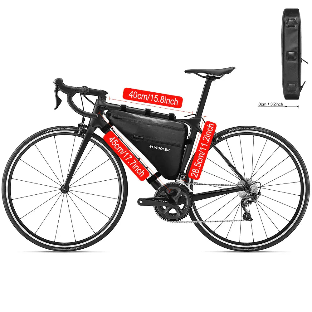 Sacoche cadre vélo Vélotaf Urbain imperméable | Fixation 3 points - 3,3L