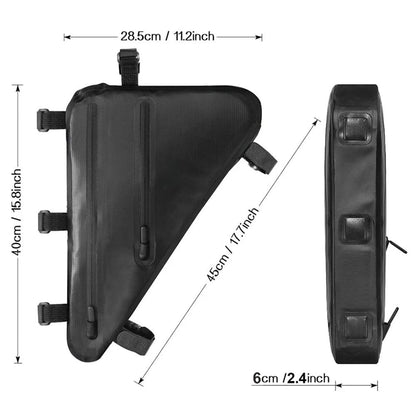 Sacoche cadre vélo Vélotaf Urbain imperméable | Fixation 3 points - 3,3L