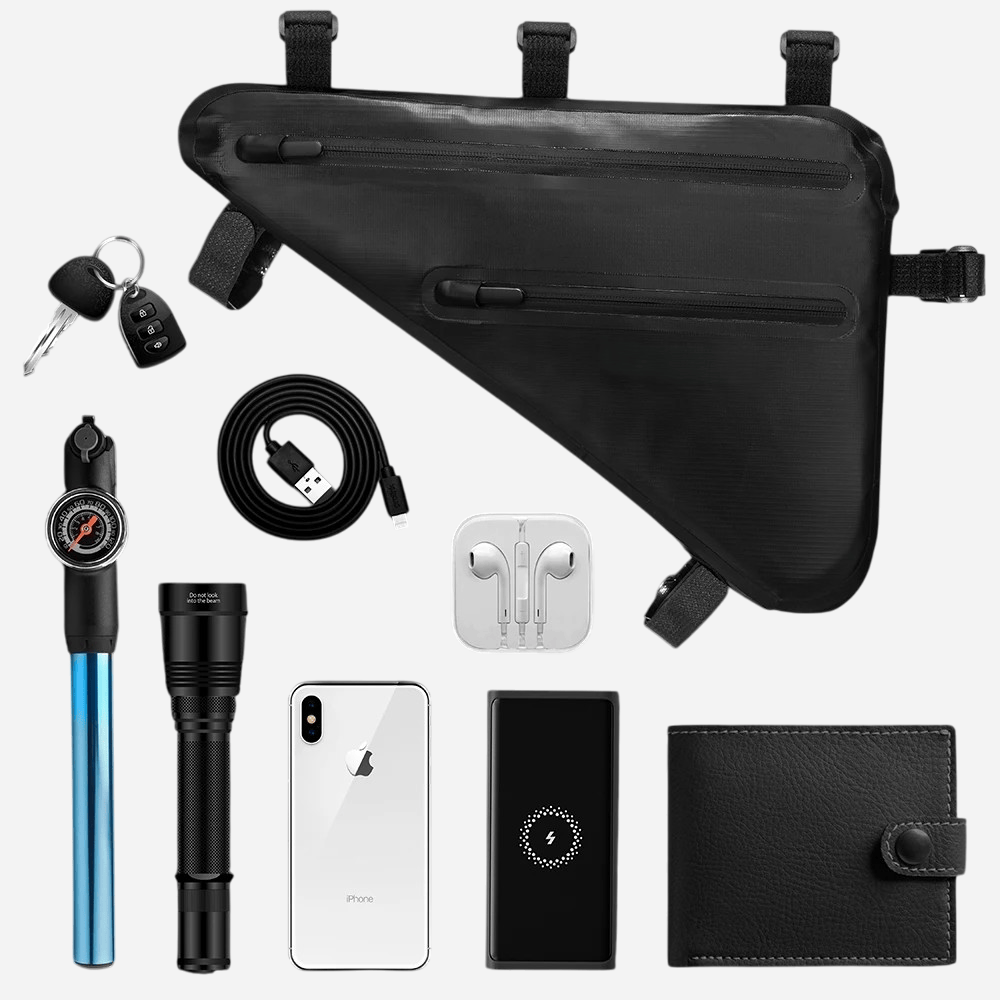 Sacoche cadre vélo Vélotaf Urbain imperméable | Fixation 3 points - 3,3L